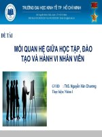 MỐI QUAN hệ GIỮA học tập, đào tạo và HÀNH VI NHÂN VIÊN