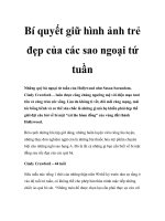 Bí quyết giữ hình ảnh trẻ đẹp của các sao ngoại tứ tuần potx