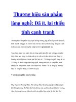 Thương hiệu sản phẩm làng nghề: Đã ít, lại thiếu tính cạnh tranh potx