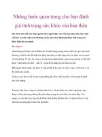 Những bước quan trọng cho bạn đánh giá tình trạng sức khỏe của bản thân doc