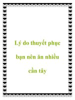 Lý do thuyết phục bạn nên ăn nhiều cần tây doc