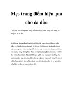 Mẹo trang điểm hiệu quả cho da dầu docx