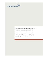 Credit Suisse Portfolio Fund (Lux) Investment fund under Luxembourg law - Unaudited Semi-Annual Report doc