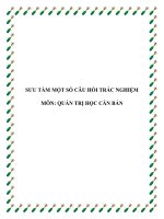 SƯU TẦM MỘT SỐ CÂU HỎI TRẮC NGHIỆM MÔN: QUẢN TRỊ HỌC CĂN BẢN pot