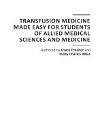 Transfusion Medicine Made Easy for Students of Allied Medical Sciences and Medicine Authored ppt