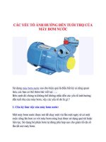 CÁC YẾU TỐ ẢNH HƯỞNG ĐẾN TUỔI THỌ CỦA MÁY BƠM NƯỚC doc