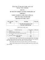 đáp án đề thi thực hành tốt nghiệp khóa 3 - nguội sửa chữa máy công cụ - mã đề thi đa scmcc-th (33)