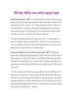 Để đạt điểm cao môn ngoại ngữ ppt