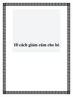 10 cách giảm cúm cho bé potx