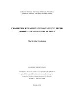 PROSTHETIC REHABILITATION OF MISSING TEETH AND ORAL HEALTH IN THE ELDERLY pptx
