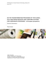 ON THE TRANSFORMATION PROCESSES OF THE GLOBAL PULP AND PAPER INDUSTRY AND THEIR IMPLICATIONS FOR CORPORATE STRATEGIES – A European perspective pot