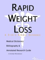 RAPID WEIGHT LOSS A MEDICAL DICTIONARY, BIBLIOGRAPHY, AND ANNOTATED RESEARCH GUIDE TO INTERNET REFERENCES ppt