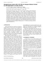hexagonal pore arrays with a 50 – 420 nm interpore distance formed
