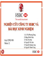 nghiên cứu công ty hsbc và bài học kinh nghiệm