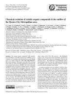 Chemical evolution of volatile organic compounds in the outﬂow of the Mexico City Metropolitan area potx