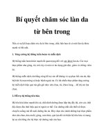 Bí quyết chăm sóc làn da từ bên trong pdf