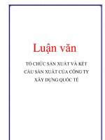 Luận văn: TỔ CHỨC SẢN XUẤT VÀ KẾT CẤU SẢN XUẤT CỦA CÔNG TY XÂY DỰNG QUỐC TẾ doc