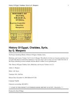 History Of Egypt, Chaldæa, Syria, Babylonia, and Assyria, Volume 4 (of 12) ppt
