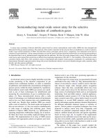 semiconducting metal oxide sensor array for the selective detection of combustion gases