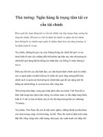 Thủ tướng: Ngân hàng là trọng tâm tái cơ cấu tài chính potx