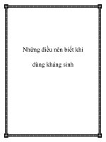 Những điều nên biết khi dùng kháng sinh pptx