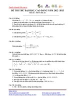 ĐỀ THI THỬ ĐẠI HỌC, CAO ĐẲNG NĂM 2012 -2013Môn thi : TOÁN (ĐỀ 32) docx