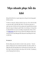 Mẹo nhanh phục hồi da khô ppt