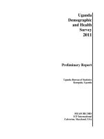 Uganda Demographic and Health Survey 2011: Preliminary Report pot