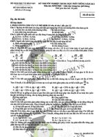 Đề thi - Đáp án môn Sinh - Tốt nghiệp THPT ( 2013 ) Mã đề 526 pdf