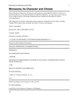 Minnesota; Its Character and Climate pdf