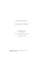 geometric models for noncummutative algebras - a.da silva, a. weinstein
