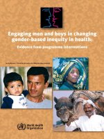 Engaging men and boys in changing gender-based inequity in health: Evidence from programme interventions docx
