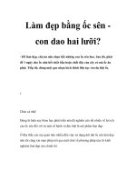 Làm đẹp bằng ốc sên con dao hai lưỡi? doc