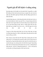 Người già dễ đổ bệnh vì nắng nóng ppt