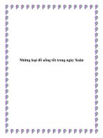 Những loại đồ uống tốt trong ngày Xuân ppt