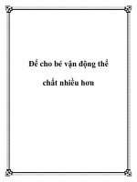 Để cho bé vận động thể chất nhiều hơn docx