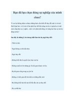 Bạn đã lựa chọn đúng sự nghiệp của mình chưa? pdf