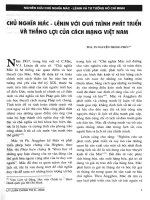 Báo cáo khoa học:Chủ nghĩa Mác Lênin với quá trình phát triển và thắng lợi của cách mạng Việt Nam doc