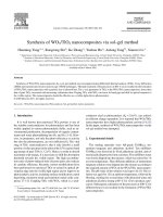 synthesis of wo3tio2 nanocomposites via sol–gel method