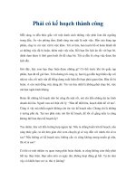 Phải có kế hoạch thành công potx