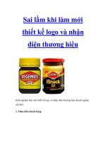 Sai lầm khi làm mới thiết kế logo và nhận diện thương hiệu ppt