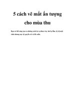 5 cách vẽ mắt ấn tượng cho mùa thu ppt