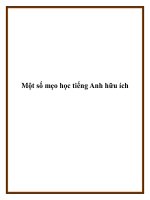 Một số mẹo học tiếng Anh hữu ích docx