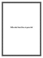 Mẫu nhà 5mx15m có gara ôtô pdf