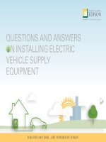 QUESTIONS AND ANSWERS ON INSTALLING ELECTRIC VEHICLE SUPPLY EQUIPMENT ppt