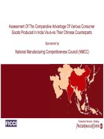Assessment Of The Comparative Advantage Of Various Consumer Goods Produced In India Vis-à-vis Their Chinese Counterparts pptx