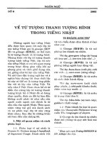 Báo cáo khoa học: Về từ tượng thanh tượng hình trong tiếng Nhật pot