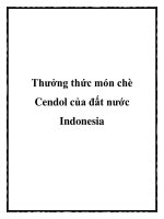 Thưởng thức món chè Cendol của đất nước Indonesia pot