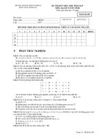 ĐỀ THI KẾT THÚC HOC PHẦN K37 MÔN ĐẠI SỐ TUYẾN TÍNH Mã thi 483 pptx