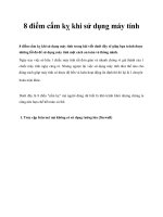 8 điểm cấm kỵ khi sử dụng máy tính potx
